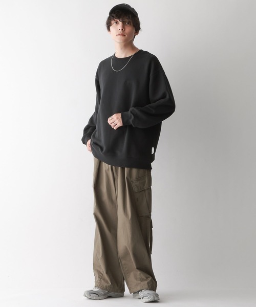 SIGNAL SPORTS（シグナルスポーツ）の「【SIGNAL SPORTS】ヘビーウェイトコットン/刺繍裏毛ビッグスウェット（スウェット・メンズ・ネイビー/アッシュグレー/ブラック・MEDIUM/LARGE）」の22枚目の写真