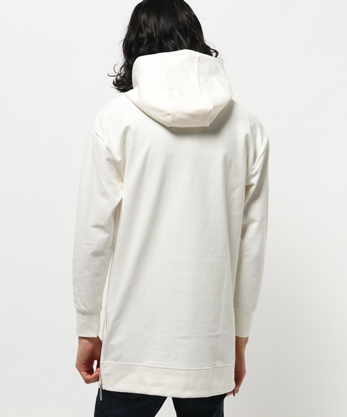 Lui's(ルイス)の「Lui's(ルイス) サイドZIPロングパーカー(パーカー・メンズ・ホワイト/ブラック・SMALL/MEDIUM)」の4枚目の写真