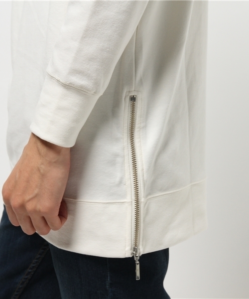 Lui's(ルイス)の「Lui's(ルイス) サイドZIPロングパーカー(パーカー・メンズ・ホワイト/ブラック・SMALL/MEDIUM)」の6枚目の写真