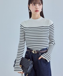 VIS | 【新色追加】リブニットプチハイネックプルオーバー【低身長向けサイズ有】(ニット/セーター)
