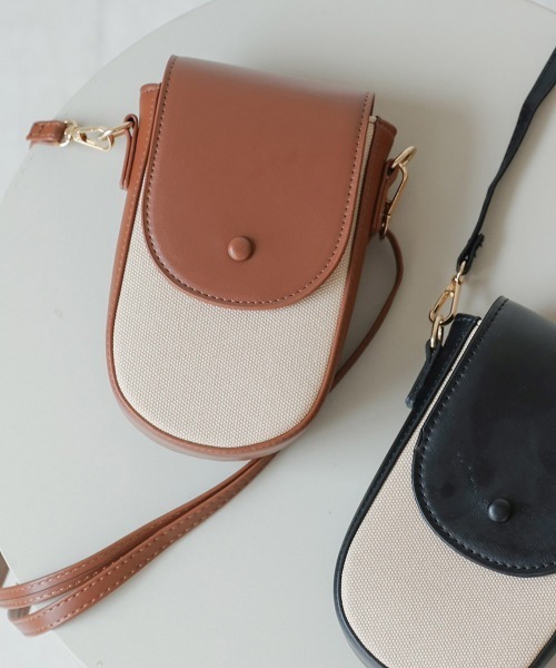 Bab(バブ)の「ミニクロスボディBAG(ショルダーバッグ・レディース・ブラック/ブラウン・ONESIZE)」の1枚目の写真