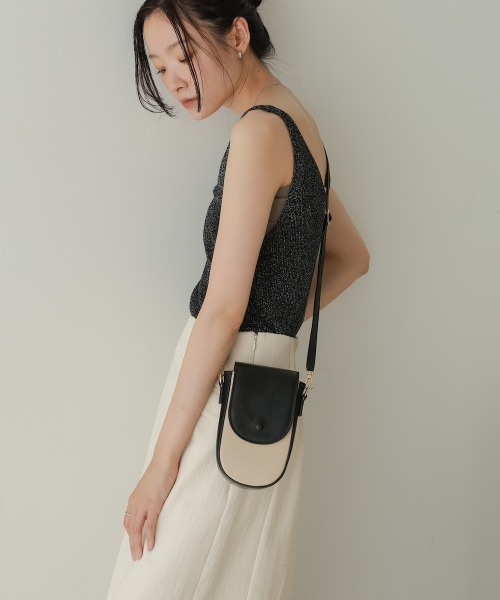 Bab(バブ)の「ミニクロスボディBAG(ショルダーバッグ・レディース・ブラック/ブラウン・ONESIZE)」の8枚目の写真