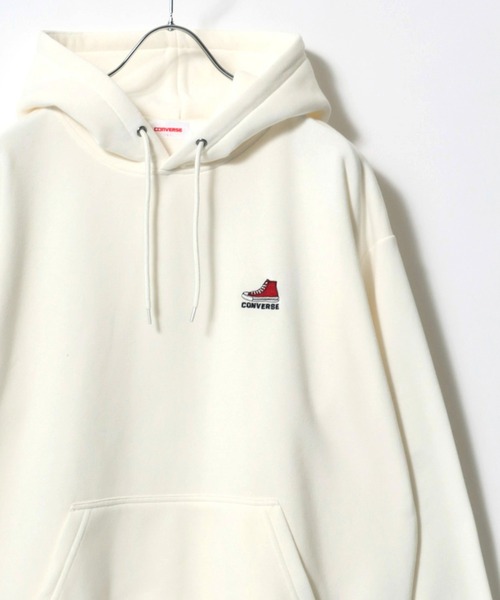 セール】CONVERSE/コンバース 裏起毛 ワンポイントロゴ刺繍 プル