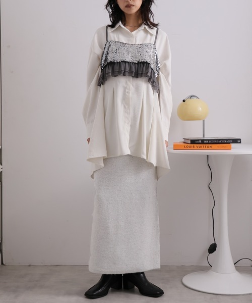 LAFFMO(ラフモ)の「スパンコールラメスカート(スカート・レディース・ゴールド/ピンク/シルバー/グレー・F)」の21枚目の写真