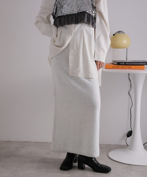 LAFFMO(ラフモ)の「スパンコールラメスカート(スカート・レディース・ゴールド/ピンク/シルバー/グレー・F)」の22枚目の写真