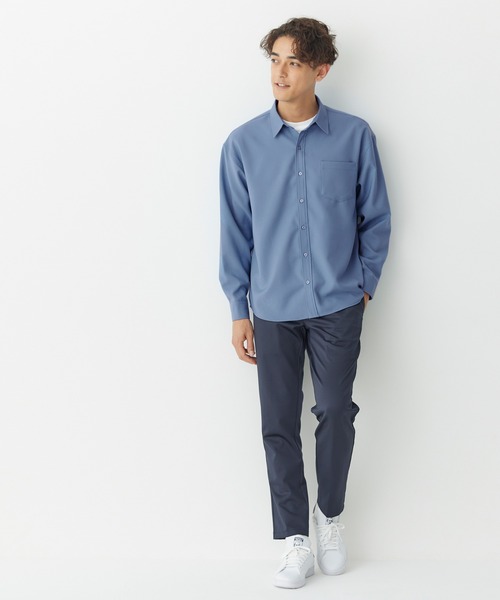 coca(coca)(コカ)の「ツイルレギュラーカラーシャツ 胸ポケット付き(シャツ/ブラウス・メンズ・ブルー/ホワイト/ブラウン/チャコール・M/L/XL)」の5枚目の写真