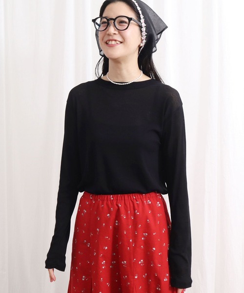 fig Ｌondon（フィグロンドン）の「mousse long sleeve（Tシャツ/カットソー・レディース・ブラック/イエロー/グリーン・FREE）」の2枚目の写真