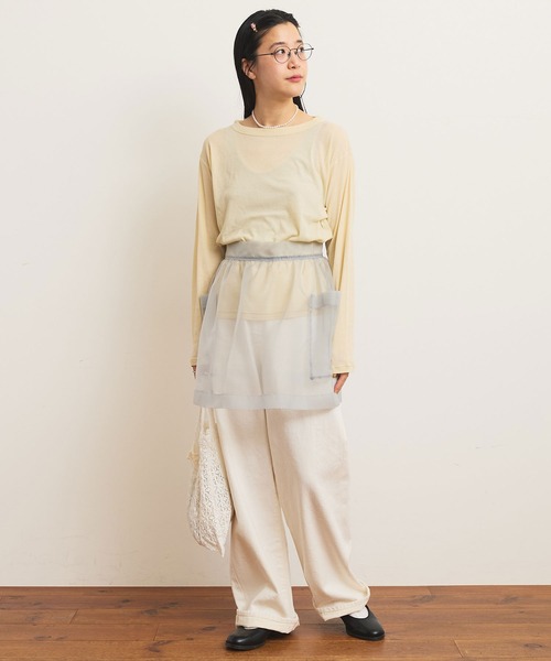 fig Ｌondon（フィグロンドン）の「mousse long sleeve（Tシャツ/カットソー・レディース・ブラック/イエロー/グリーン・FREE）」の22枚目の写真