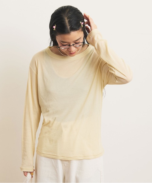 fig Ｌondon（フィグロンドン）の「mousse long sleeve（Tシャツ/カットソー・レディース・ブラック/イエロー/グリーン・FREE）」の5枚目の写真