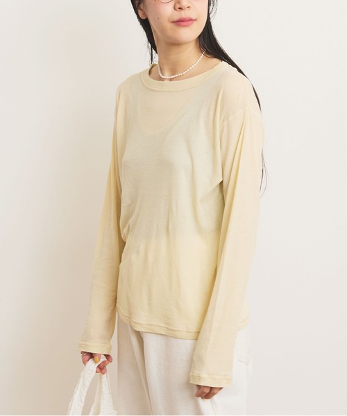 fig Ｌondon（フィグロンドン）の「mousse long sleeve（Tシャツ/カットソー・レディース・ブラック/イエロー/グリーン・FREE）」の6枚目の写真