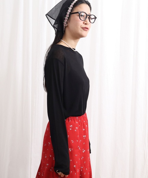 fig Ｌondon（フィグロンドン）の「mousse long sleeve（Tシャツ/カットソー・レディース・ブラック/イエロー/グリーン・FREE）」の14枚目の写真