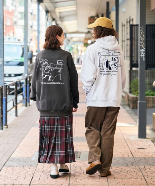 A Elegantes SAPEur / Dennis Rodman ペイズリー スウェット/XL/コットン/GRY/プリント セール】tombonia/トムボニア 別注 ベースボールグラフィック バック