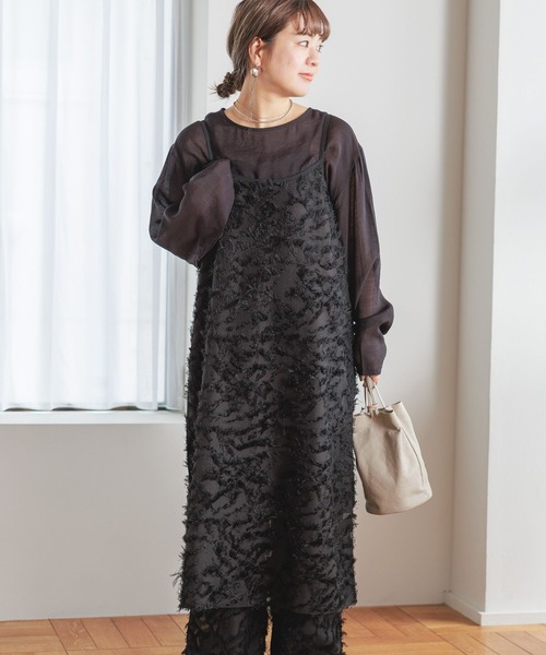 プロフ必読下さい. フミカウチダジャガードミニワンピ 黒34 プロフ必読