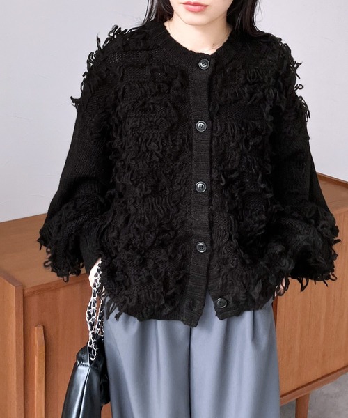 reca（レカ）の「ボリュームスリーブカーディガン（カーディガン/ボレロ・レディース・アイボリー/ブラック/オレンジ系その他・FREE）」の13枚目の写真