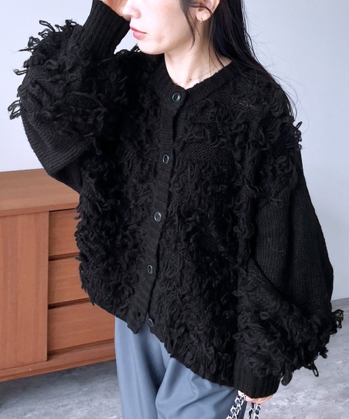 reca（レカ）の「ボリュームスリーブカーディガン（カーディガン/ボレロ・レディース・アイボリー/ブラック/オレンジ系その他・FREE）」の14枚目の写真