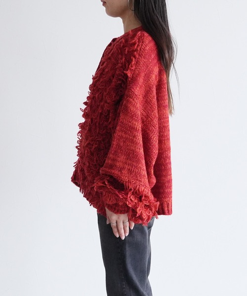 reca（レカ）の「ボリュームスリーブカーディガン（カーディガン/ボレロ・レディース・アイボリー/ブラック/オレンジ系その他・FREE）」の16枚目の写真