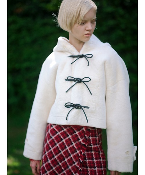 FURFUR（ファーファー）の「リボンショートダッフルコート