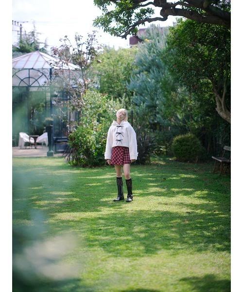 タグ付 FURFUR ファーファー リボン ショート ダッフル コート LIME タグ付 FURFUR ファーファー リボン ショート ダッフル コート LIME