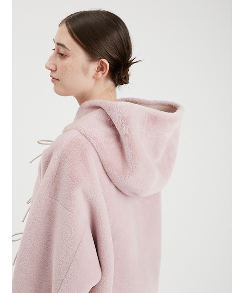 FURFUR ピンク ダッフルコート FURFUR（ファーファー）の「エコファーダッフルコート（ダッフル