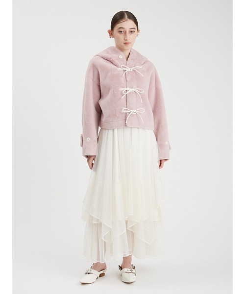 FURFUR（ファーファー）の「リボンショートダッフルコート（ダッフル