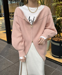 DouDou | フロントジップニット(ニット/セーター)