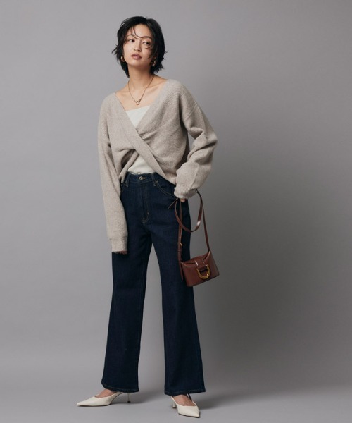 RASW（ラス）の「[RASW]カシュクールニット（ニット/セーター・レディース・杢グレー/ベージュ系その他・M/L）」の11枚目の写真