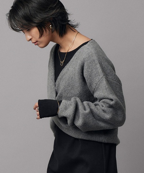 RASW（ラス）の「[RASW]カシュクールニット（ニット/セーター・レディース・杢グレー/ベージュ系その他・M/L）」の15枚目の写真