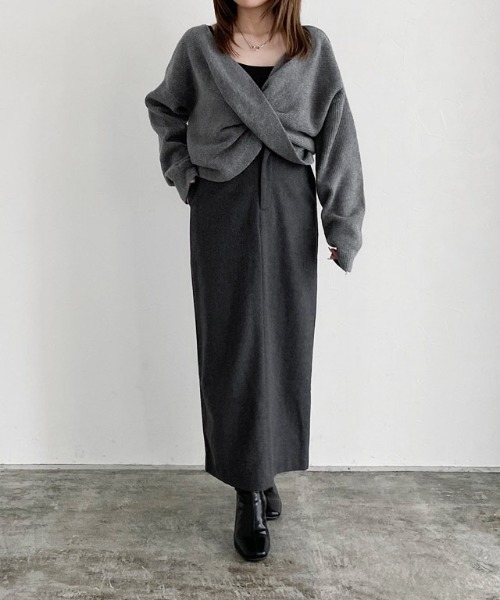 RASW（ラス）の「[RASW]カシュクールニット（ニット/セーター・レディース・杢グレー/ベージュ系その他・M/L）」の20枚目の写真