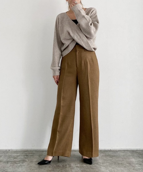 RASW（ラス）の「[RASW]カシュクールニット（ニット/セーター・レディース・杢グレー/ベージュ系その他・M/L）」の12枚目の写真