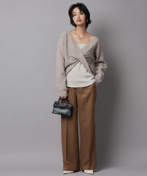 RASW（ラス）の「[RASW]カシュクールニット（ニット/セーター・レディース・杢グレー/ベージュ系その他・M/L）」の5枚目の写真