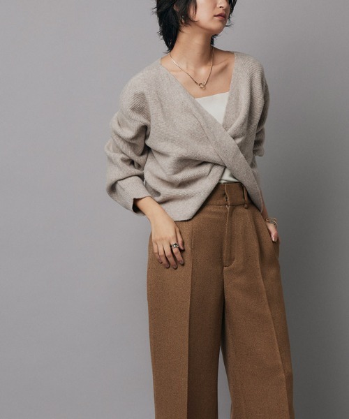 RASW（ラス）の「[RASW]カシュクールニット（ニット/セーター・レディース・杢グレー/ベージュ系その他・M/L）」の7枚目の写真