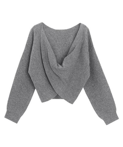 RASW（ラス）の「[RASW]カシュクールニット（ニット/セーター・レディース・杢グレー/ベージュ系その他・M/L）」の21枚目の写真