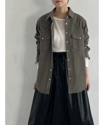 A AMEL（エイメル）の「【Day and Grade】コーデュロイ ミリタリーCPOシャツ / スナップボタンシャツ（シャツ/ブラウス）」