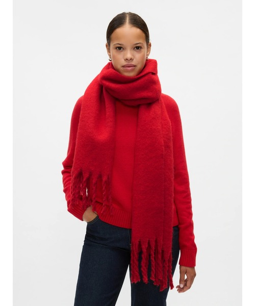 GAP（ギャップ）の「チャンキーマフラー（マフラー・レディース・グリーン/レッド・ONE SIZE）」の2枚目の写真