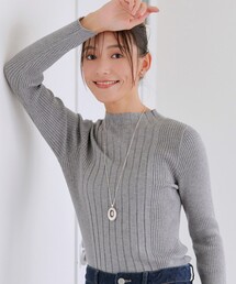 ランダムリブニットプルオーバー