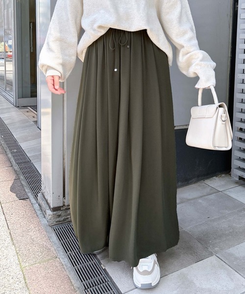 INGNI(イング)の「厚地ジョーゼットイージースカンツ(その他パンツ・レディース・チャコールグレー/ブラウン/ブラック/カーキ・FREE)」の4枚目の写真