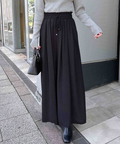 INGNI(イング)の「厚地ジョーゼットイージースカンツ(その他パンツ・レディース・チャコールグレー/ブラウン/ブラック/カーキ・FREE)」の1枚目の写真