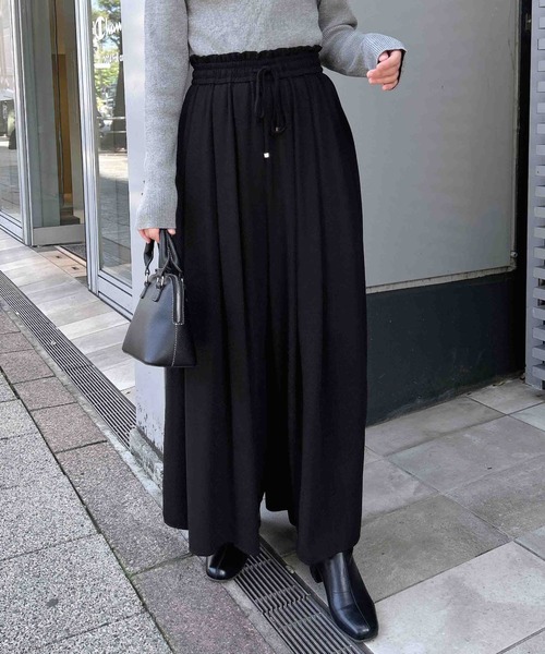 INGNI(イング)の「厚地ジョーゼットイージースカンツ(その他パンツ・レディース・チャコールグレー/ブラウン/ブラック/カーキ・FREE)」の8枚目の写真
