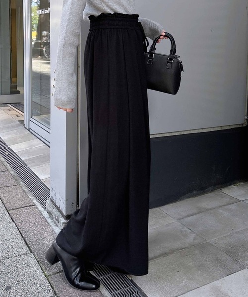 INGNI(イング)の「厚地ジョーゼットイージースカンツ(その他パンツ・レディース・チャコールグレー/ブラウン/ブラック/カーキ・FREE)」の9枚目の写真