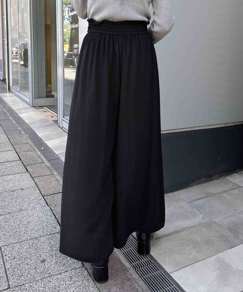 INGNI(イング)の「厚地ジョーゼットイージースカンツ(その他パンツ・レディース・チャコールグレー/ブラウン/ブラック/カーキ・FREE)」の10枚目の写真