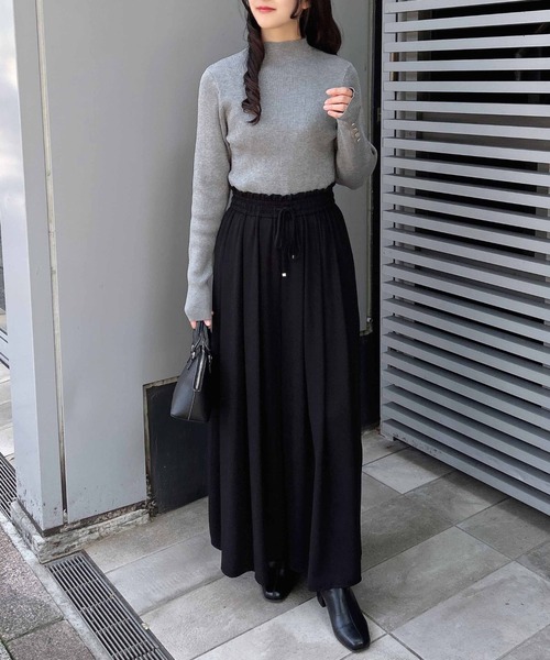 INGNI(イング)の「厚地ジョーゼットイージースカンツ(その他パンツ・レディース・チャコールグレー/ブラウン/ブラック/カーキ・FREE)」の12枚目の写真