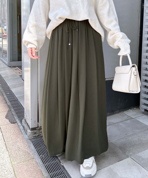 INGNI(イング)の「厚地ジョーゼットイージースカンツ(その他パンツ・レディース・チャコールグレー/ブラウン/ブラック/カーキ・FREE)」の22枚目の写真