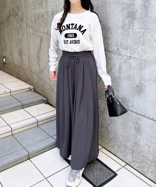 INGNI(イング)の「厚地ジョーゼットイージースカンツ(その他パンツ・レディース・チャコールグレー/ブラウン/ブラック/カーキ・FREE)」の17枚目の写真