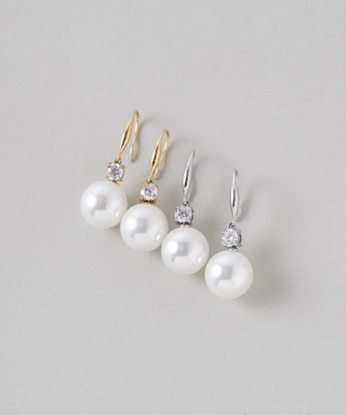 ciite' surgical stainless(シーテサージカルステンレス)の「【 金属アレルギー対応 】 パールビジュー フックピアス サージカルステンレス (ピアス(両耳用)・レディース・シルバー/ゴールド・FREE)」の13枚目の写真