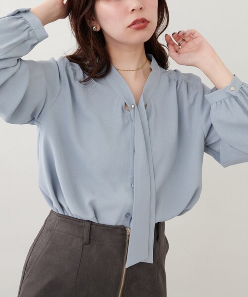 ❣️natural couture ❣️ブラウス３点セット❣️ セール】ピン付きタイ3WAYブラウス（シャツ/ブラウス）｜natural