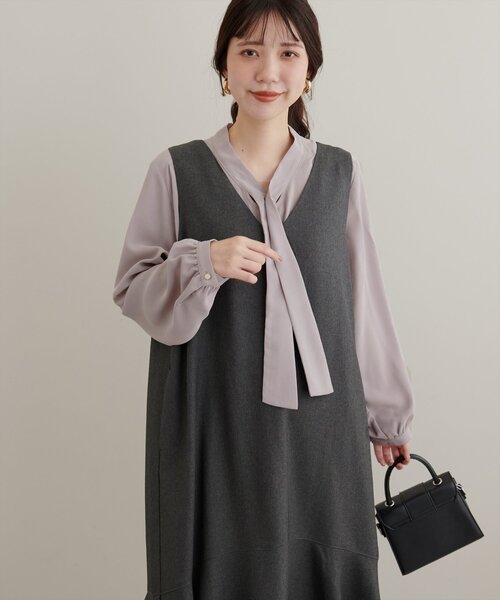 ❣️natural couture ❣️ブラウス３点セット❣️ セール】ピン付きタイ3WAYブラウス（シャツ/ブラウス）｜natural