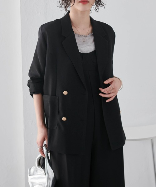 シアーメッシュダブルジャケット（テーラードジャケット）｜RANAN