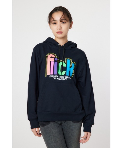 RODEO CROWNS WIDE BOWL(ロデオクラウンズワイドボウル)の「Neon Color Print パーカー(パーカー・レディース・ブラック/オフホワイト/ブルー/杢グレー・FREE)」の21枚目の写真