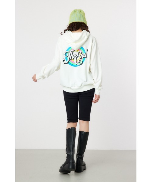 RODEO CROWNS WIDE BOWL(ロデオクラウンズワイドボウル)の「Neon Color Print パーカー(パーカー・レディース・ブラック/オフホワイト/ブルー/杢グレー・FREE)」の6枚目の写真