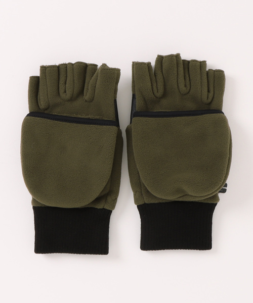 WILD THINGS（ワイルドシングス）の「【WILD THINGS】ポーラテックディタチャブル ミトン [WT24159TJ]（手袋・メンズ・オリーブドラブ/ベージュ系その他/ブラック・M/S）」の8枚目の写真